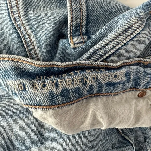 American Eagle size 8 denim highest rise 90s boyfriend stretch short - Picture 4 of 5